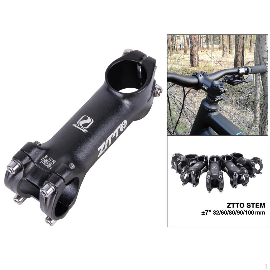 31.8mm Aluminum Alloy Cycling Mountain Bike Short Handlebar Stem Riser Increased Control Tube