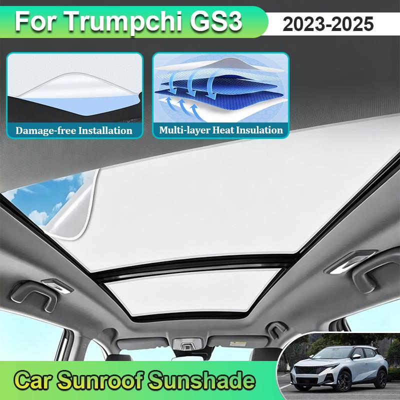 Car Sunroof Sunshades For Trumpchi GS3 Emzoom Accessories Yingsu GAC 2023 2024 2025 Electrostatic Adsorption Sun Anti-UV Shade