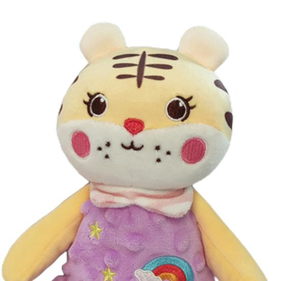 Plush Toy Adorable Appearance Super Soft 2 Styles Baby Plush Tiger Animal Chew Doll for Home