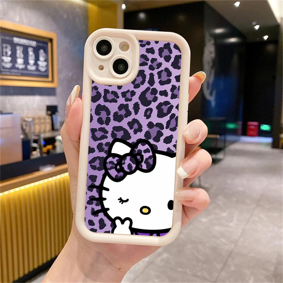 Anime H-ello K-Kitty Cute Phone Case for iPhone 16 15 Pro Max 13 12 11 Pro 14ProMax 16Plus XS Max XR 7 8 SE 16e Soft Cover