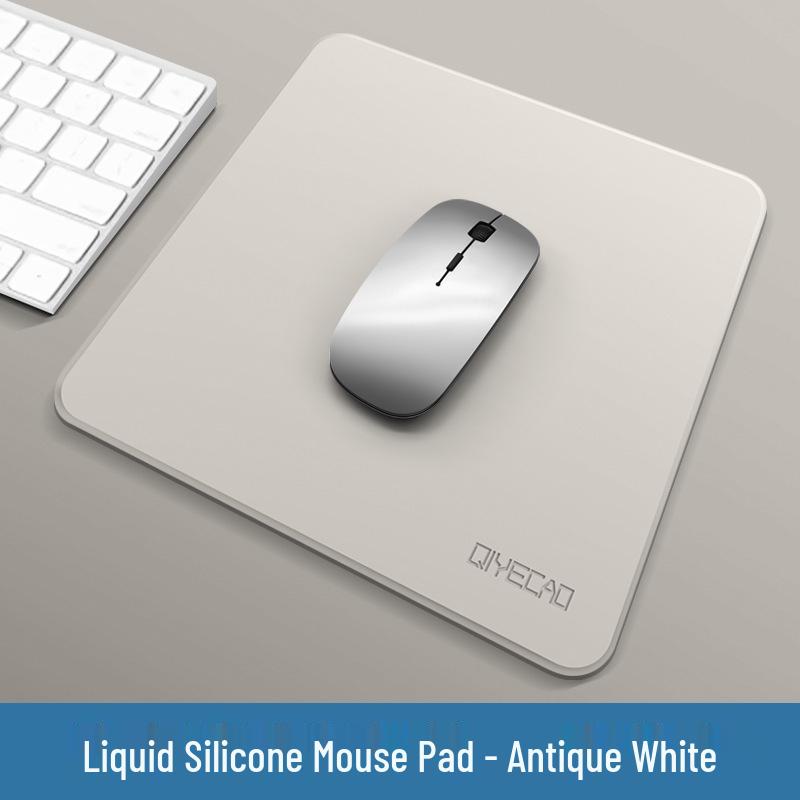Small Odorless Liquid Feel Leather Mouse Pad with Wrist Rest for Office Desk