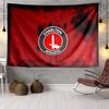 Charlton FC Wappen Wandteppich, Einzigartiger Design Wandteppich, Wanddekoration für Schlafzimmer, Wohnzimmer, Spielzimmer, Herzliche Fan-Feiertagsgeschenke