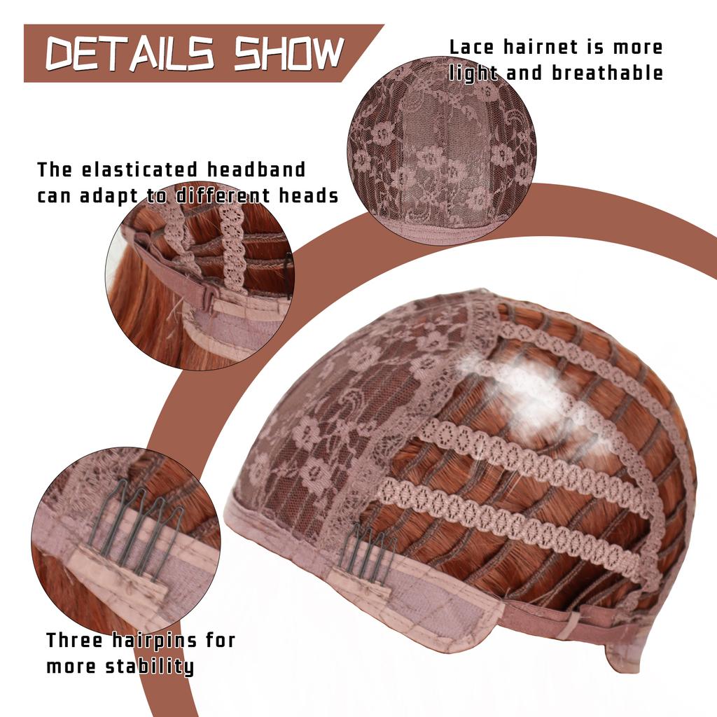 XINRAN Synthetic Long Natural Wave Wigs With Bangs Wigs Hair Heat Resistant Fiber For Women Daily Cosplay