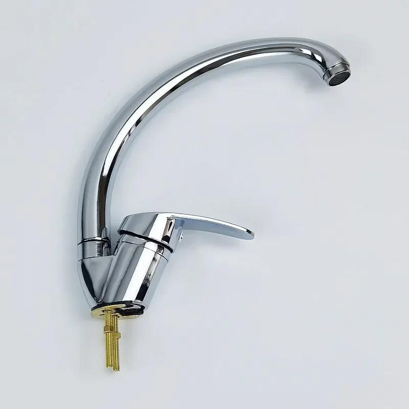 Stainless Steel Sink Faucet Hot and Cold Mixing Tap Kitchen Faucets Household Single Handle Rotation WashBasin Tap Deck Mounted