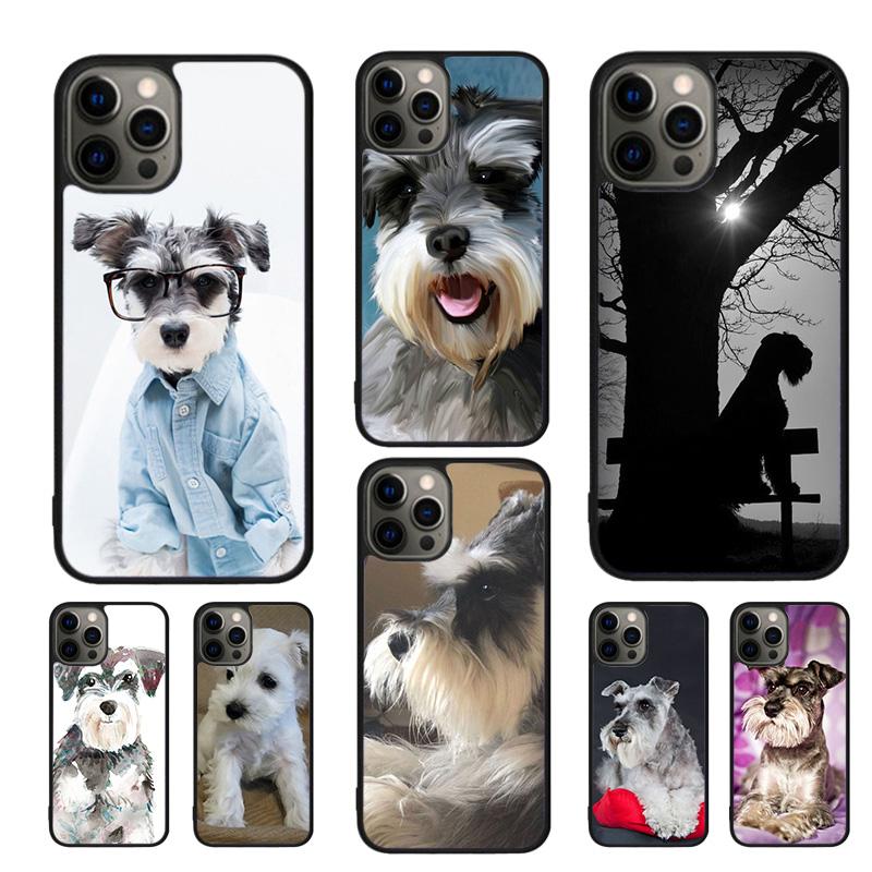 Miniature Schnauzer Puppy Dog Mobile Phone Cases Cover For iPhone 17 Air 16 15 14 12 13 11 Pro MAX apple Plus SE2020 Coque