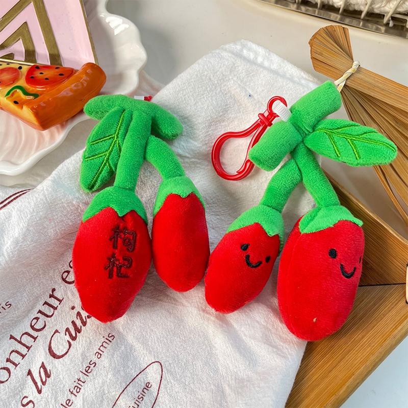 Cute Medicinal Herb Plush Doll Pendant Cartoon Medicine Pot And Herbs Keychain Toy  Bag Decoration Accessories Gift