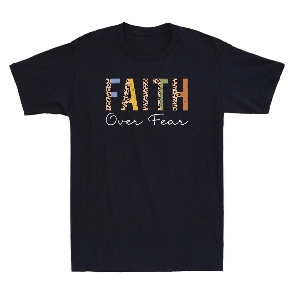 Faith Jesus Religious Bible Christian Quote Gift Vintage Men s T-Shirt L