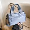 Solid Color Nylon Shoulder Bag Zipper Small Square Bag Casual Canvas Crossbody Bag  Girls/boys