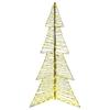 Christmas Tree with 240 Warm White LEDs 180 cm Rattan