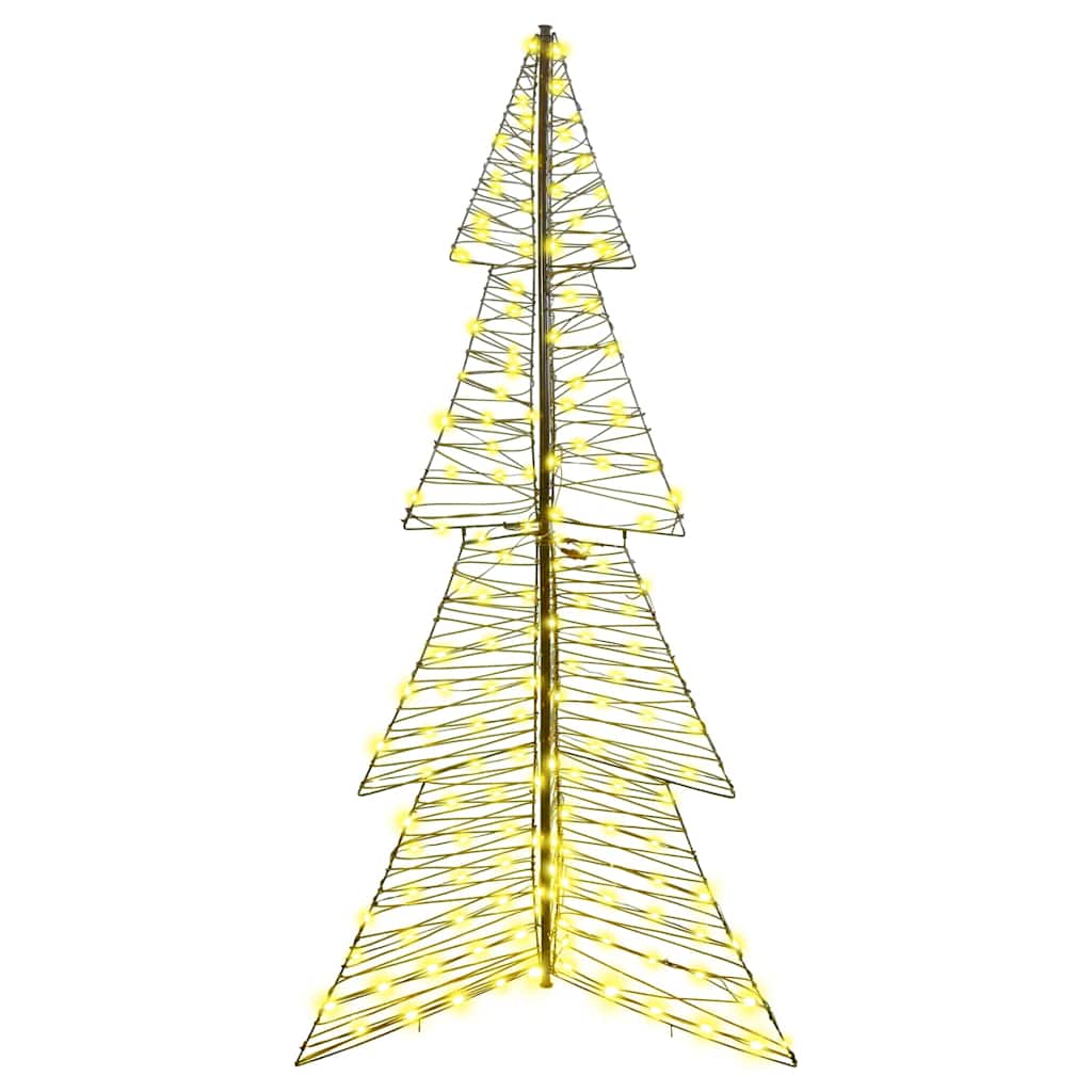 Christmas Tree with 240 Warm White LEDs 180 cm Rattan