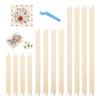 3 Sets Nadelpunkt-Spannrahmen-Kit 3 Größen Holz Leinwand-Verbindungs-Spannrahmen mit 100 Nägeln und Nagelauszieher für Quilting