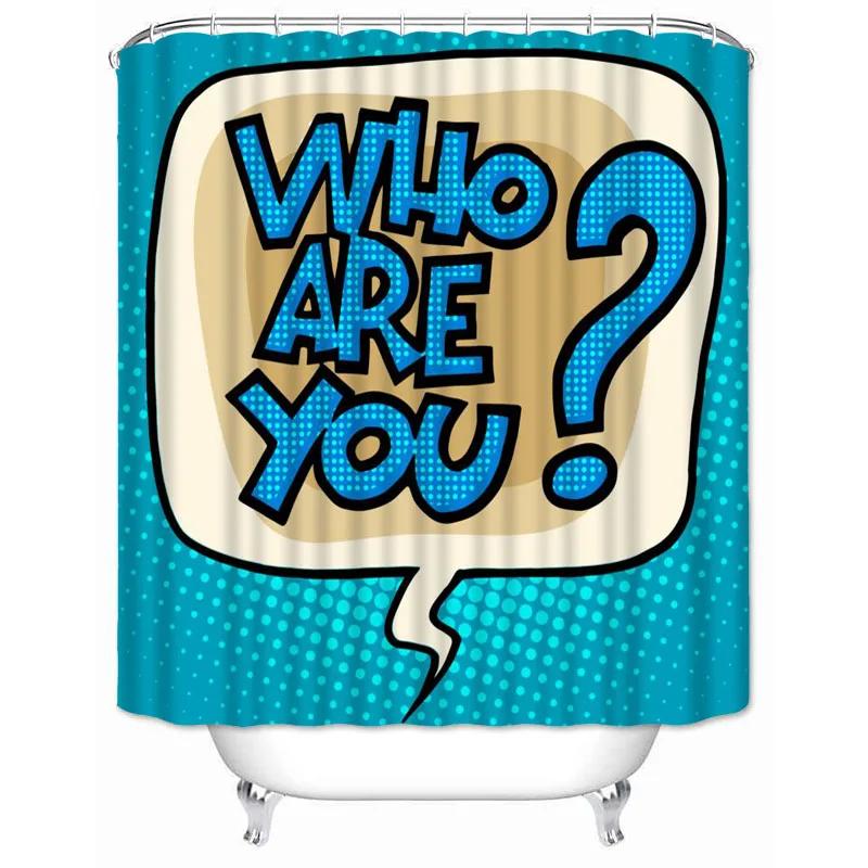 

Comic-pop-art Shower Curtain Waterproof Bathroom Decor Polyester Fabric Bath Screen Bathtub Curtains with Hooks Shower Curtains W90xH180cm