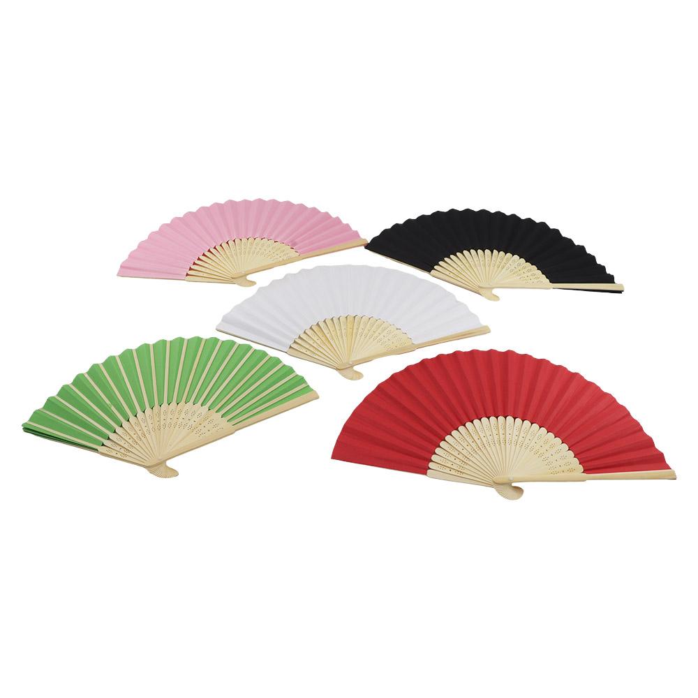 Bamboo Wedding Solid Color Party Gifts Folding Paper Fan Photo Prop Tool Dance Fan Hand Held Fan