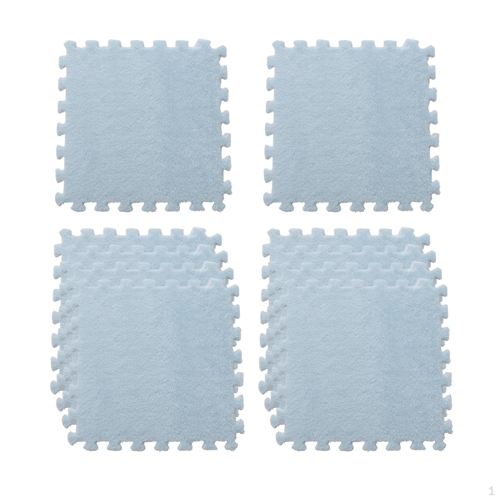 

10 шт. плюшевых квадратных ковров для детей, нескользящий игровой коврик для декора гостиной