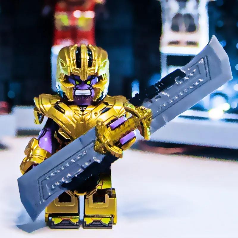 

5cm Latest The Avengers Movie Figure Thanos Merchandise Construction Blocks Miniature Tabletop Decoration Ornaments Kids Latest Year Presents (As shown-14470)-