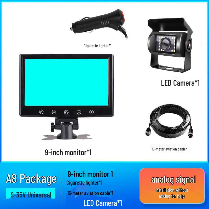 Truck Reversing HD Night Vision Monitor with Dual/Quad Camera Recording System