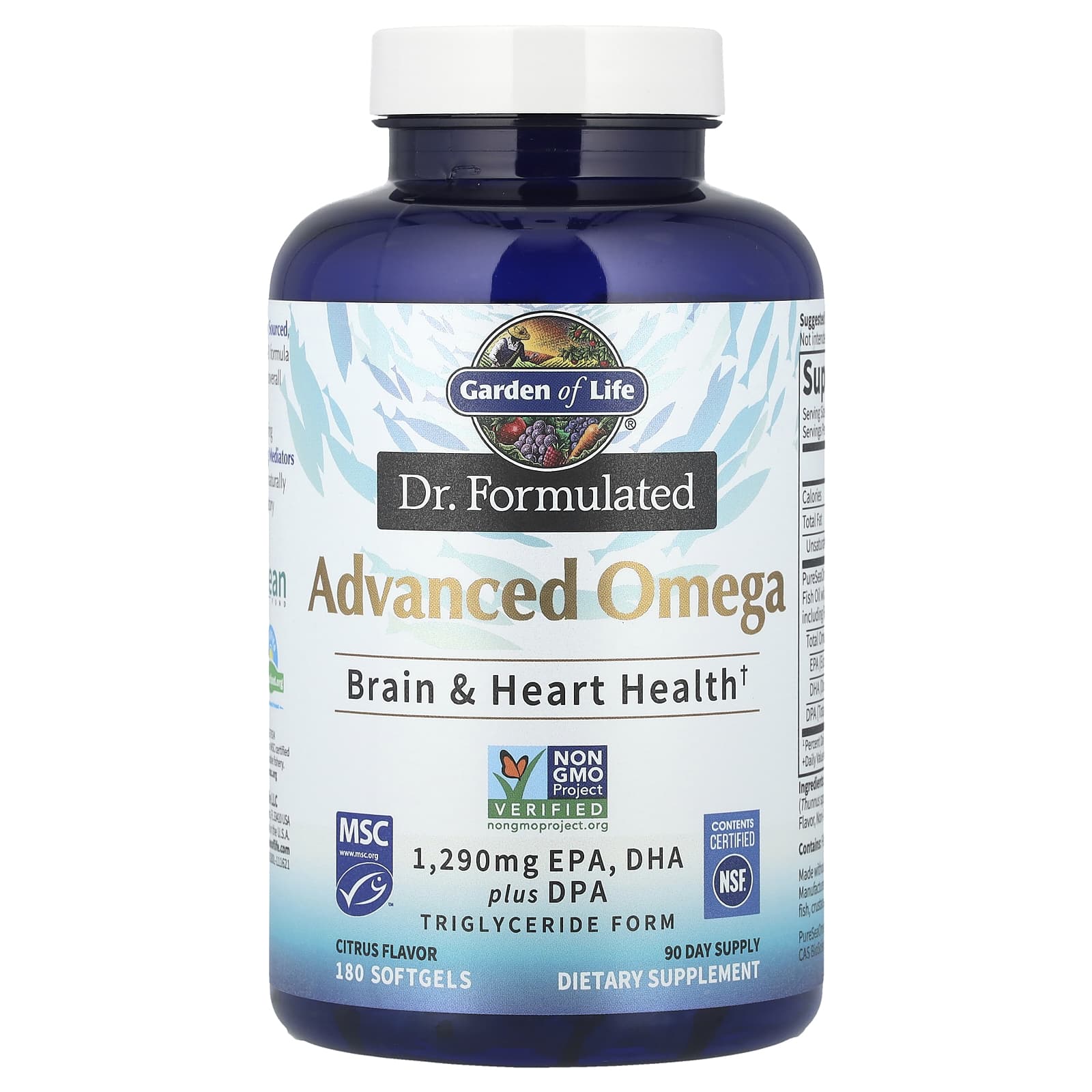 

Dr. Mercola Formulated, Advanced Omega, Lemon, 180 Softgels