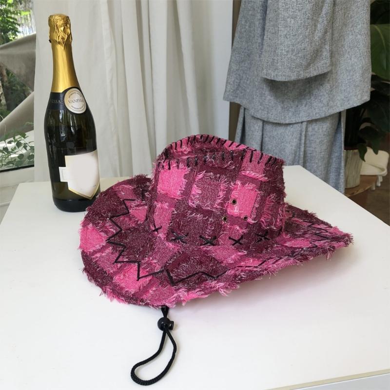 Vintage Costume Western Cowboy Hat Cosplay Cap Household Decoration for Home Festival Shopping Traveling Supplies