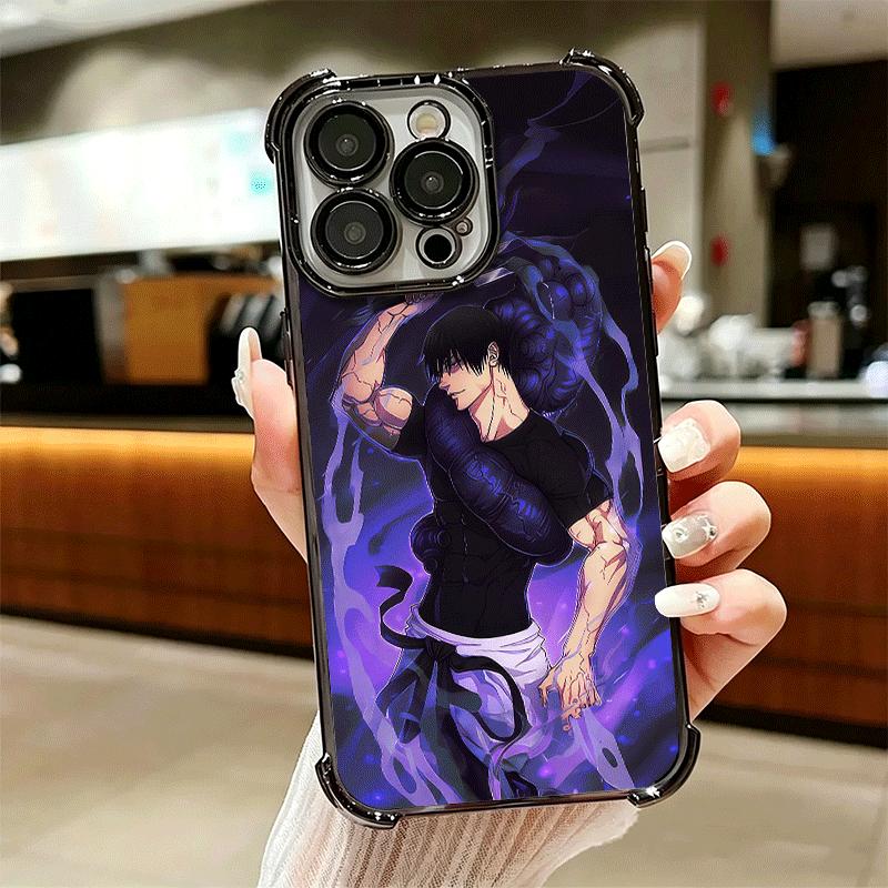 Anime Fushiguro Toji JUJUSU Soft Phone Case For iPhone 15 16 17 Air 14 Pro Max 16E Plus 13 12 Mini Plating Anti-Fall Fundas