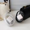 Portable Mini Transparent Charging Cable Storage Bag with Zipper for Storage Gift Bags Doll Display Storage Bag with Keychain