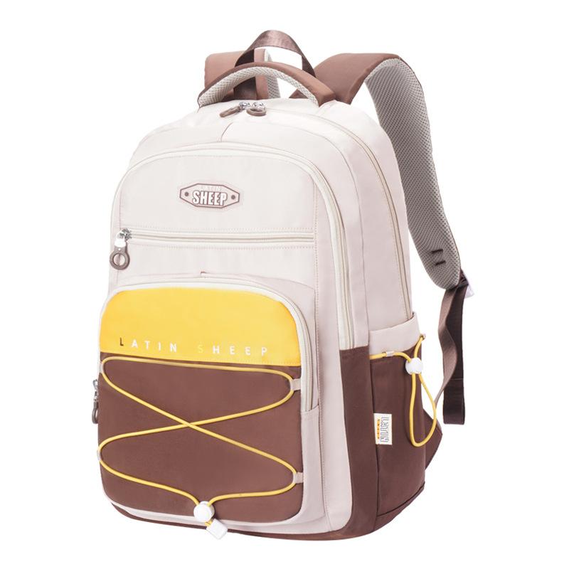 Fashion Schoolbag for Boys and Girls, Junior High School Students, High School Students, Contrasting Colors, Lightweight, Large-capacity Backpack
