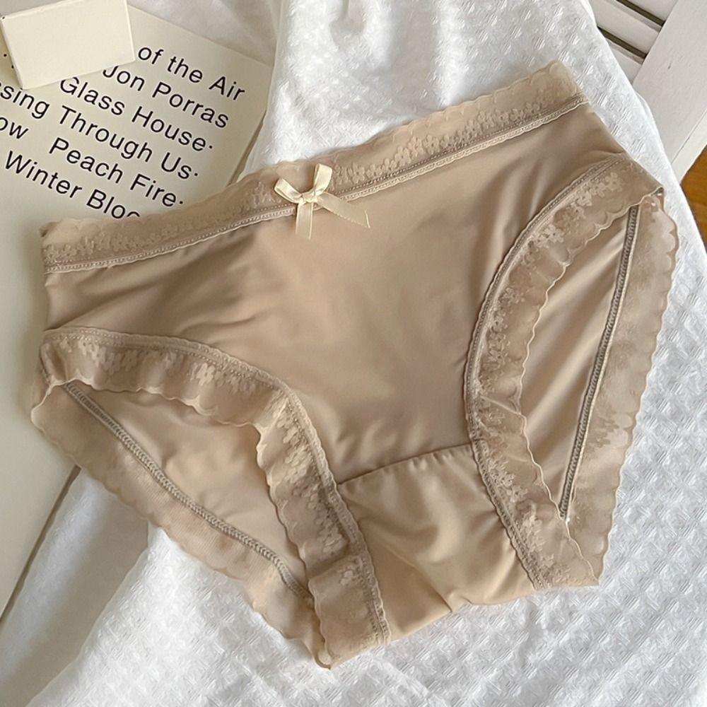 Traceless Floral Panties Bow Knot Undies Sexy Underpants