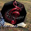 1PC Music Note Umbrella-8-Rib Reinforced, Automatic Open, Lightweight & Durable, Cute Fashion Accessory for Outdoor-T384