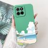 For Huawei Honor X8 4G 5G X8a X8b Phone Case Soft Liquid Silicone Bumper HonorX8 X 8 Anti-knock Cute Panda Astronaut Cover Capa