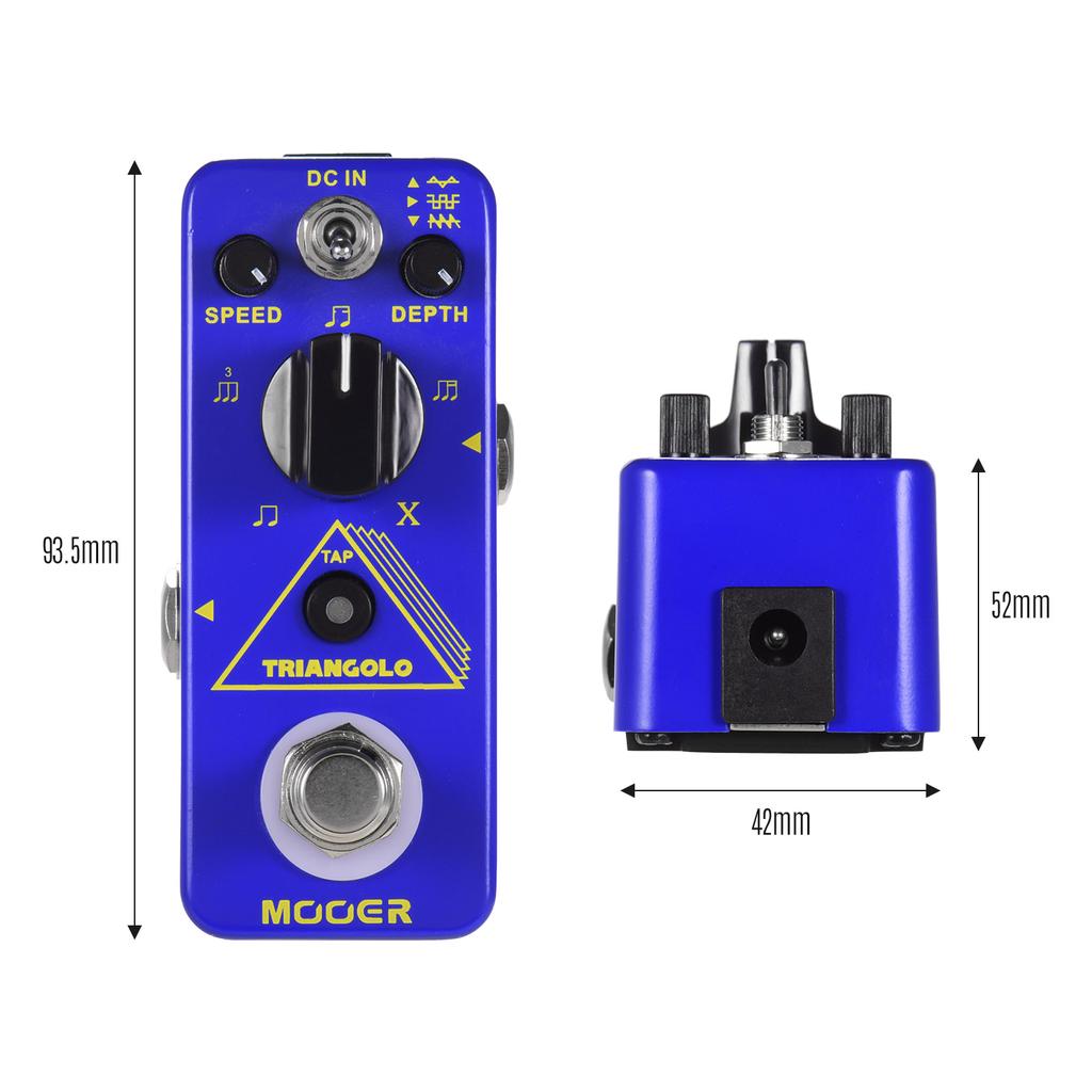 Mooer Triangolo Digital Tremolo Pedál pro elektrickou kytaru Efektový pedál True Bypass Micro Series Compact