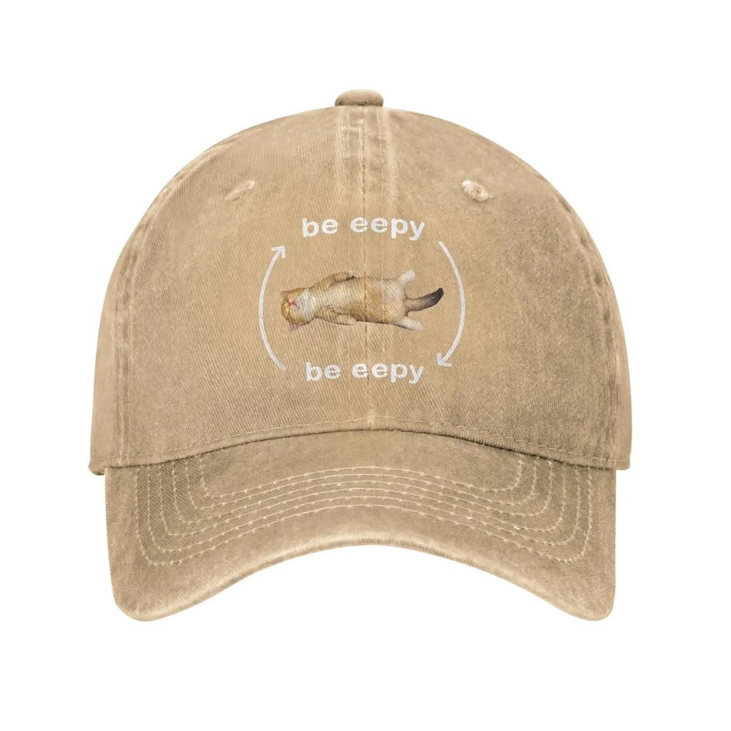 Be Eepy Silly Sleepy Cat Meme Casual Baseball Cap Summer  Trucker Hat High Quality Kpop Rock Snapback Cap Men Baseball Caps