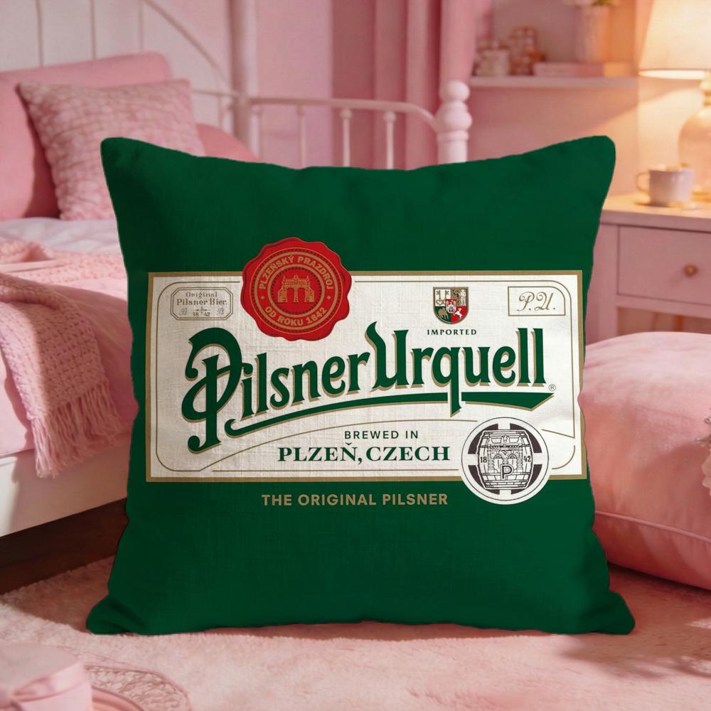 Potah na polštář Beer Pilsner Urquell Prémiový komfort Oboustranný potah na polštář Design dva v jednom Pro jakoukoli místnost Interiér auta