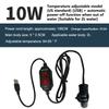 Mini Aquarium Heating Rod Fish Tank Aquarium Heater Submersible Thermostat Heater 18-34°C Adjustable Temperature USB Charging+