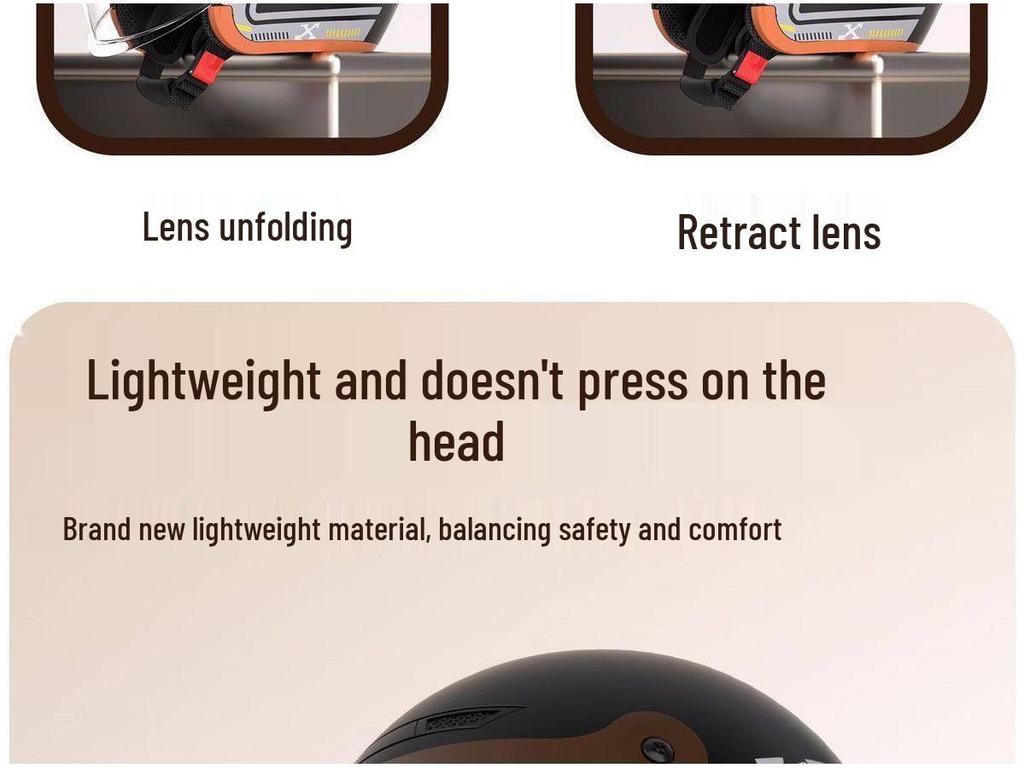 Certified 3C Electric Vehicle Helmet with Winter Ear Protection and Hidden Visor