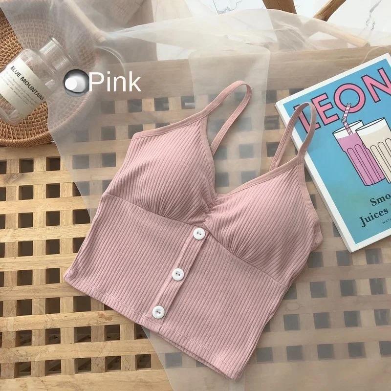Summer Women Knitted Tank Top Sleeveless Strap Vest Sexy Female Knitting Solid Crop Top