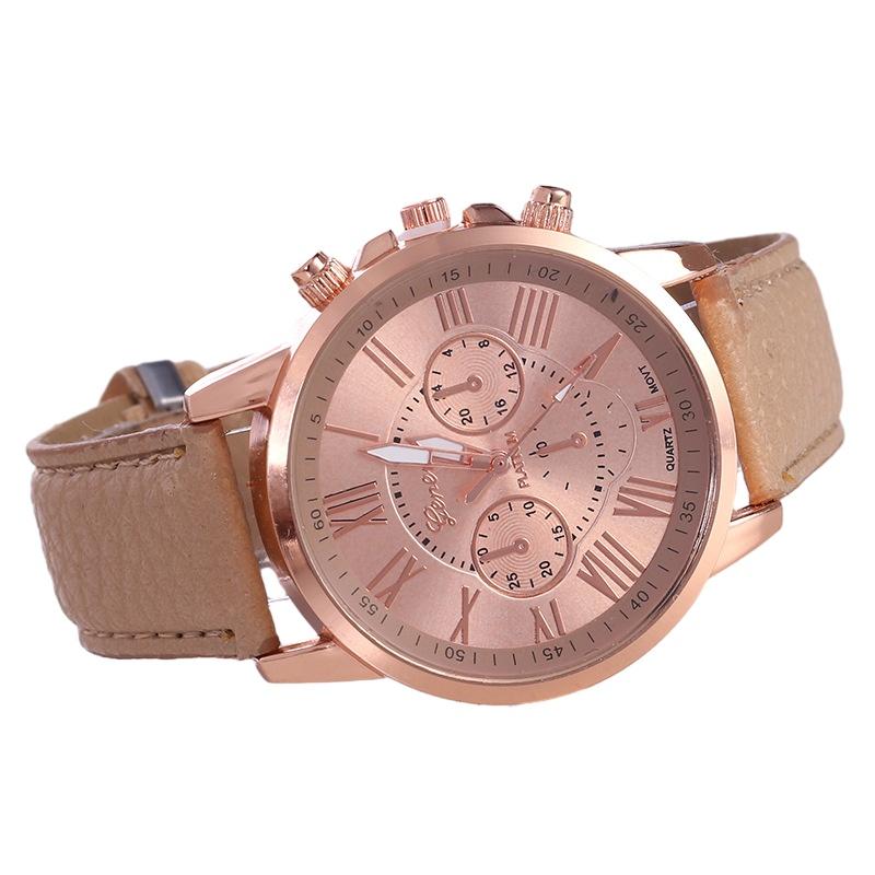 

Wrist Casual Lady Watches Artificial Leather Band Analog Quartz Accessory Gift хаки