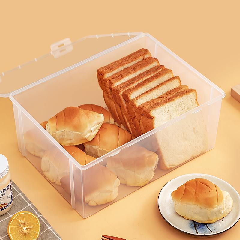 Food-Grade Transparent Plastic Bread Storage Box for Refrigerator