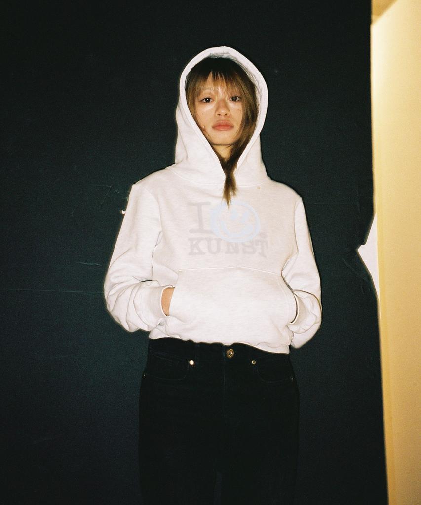 I Smiley Kunst Hoodie_Light Gray(Ik2Fsmm410A)