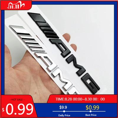 GLC GLB 3D ABS Černé Logo Znak AMG Písmena Odznak na Kufr Auta Pro Mercedes Benz W204 W205 W176 W177 W212 W213 AMG Samolepka Příslušenství