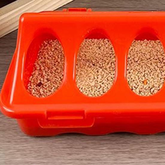 Hrănitoare de pui din plastic cu flip-top, tavă de hrănire pentru păsări mici, cu găuri, rață, prepeliță, adăpător, fără deșeuri, jgheab pentru păsări, porumbei, pui
