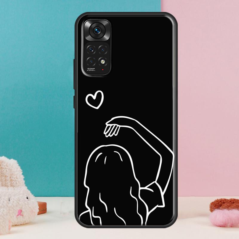 Cartoon Couple Love Boy Girl Case For Xiaomi Redmi Note 14 13 Pro 12 11 9 10 9S 10S 11S 12S Redmi 14C 13C 10C 12C Cover
