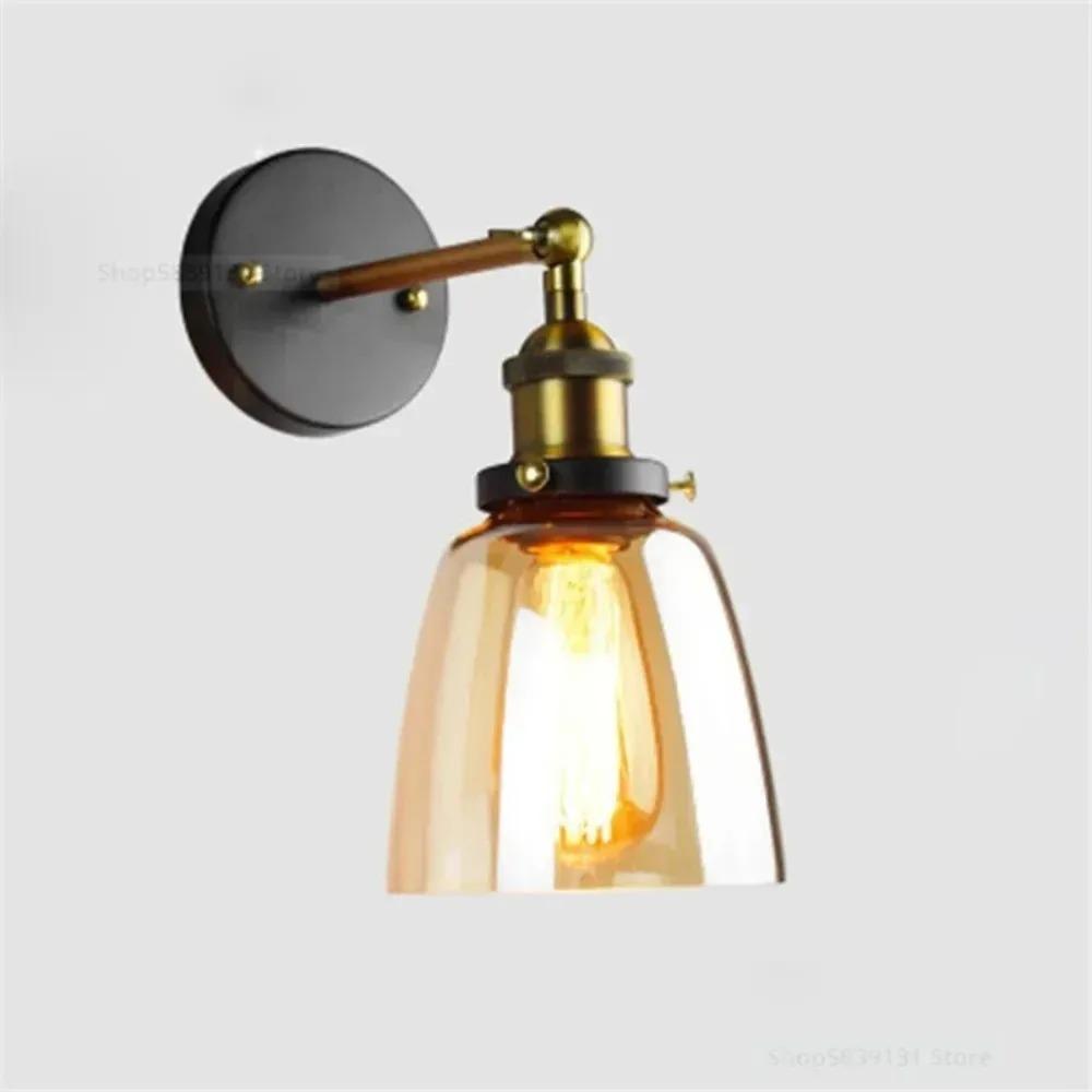 Amerikanische Wandleuchten Industrieller Vintage Loft Stil Wand für Nachttisch Glas Eisen Kunst Beleuchtung Lampe für Flur Pub Restaurant