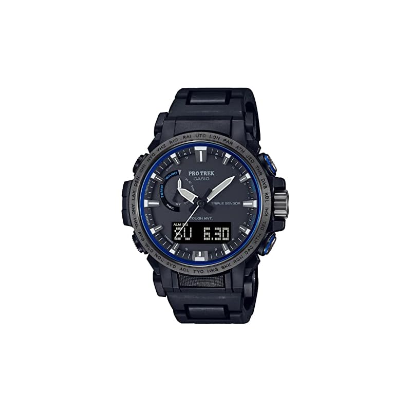 Casio Pro Trek Watch [Official Japanese Product] Climber Line Radio-Controlled Solar Watch Made with Biomass Plastic PRW-61FC-1JF Men's Black