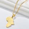 Irregular Stainless Steel Accessory Hip Hop Map Pendant Necklace