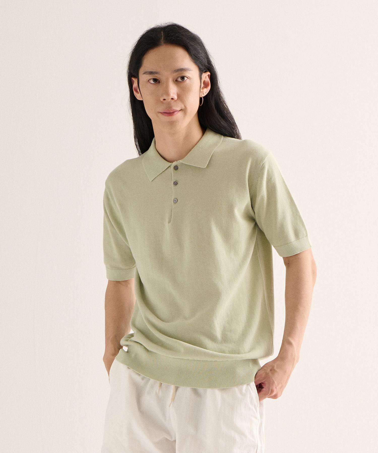 Analog Mood Linen Cooling Polo Shirt (Mint) Free