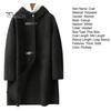 Lady Overcoat Women Winter Coat Long Sleeves Single-breasted Hooded Solid Color Pockets Keep Warm Cardigan Single Side Cashmere Wool Large Size Thick