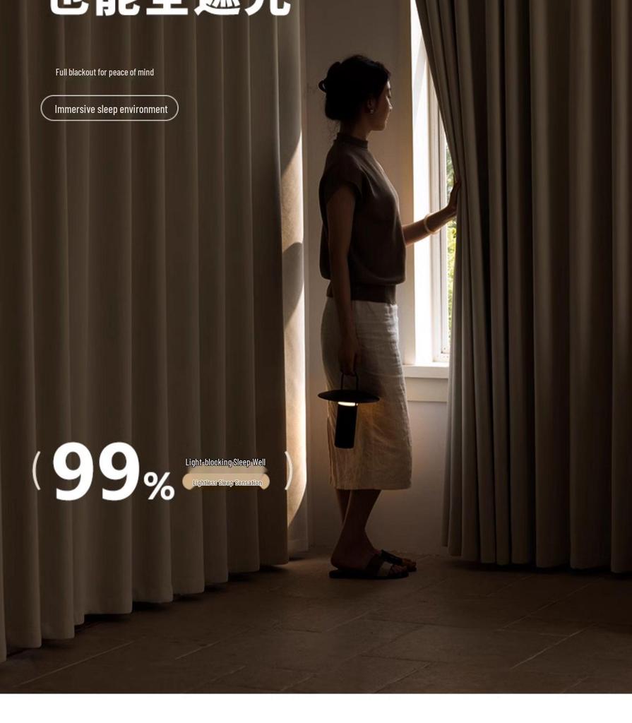 Perdele Blackout Shaoxing: Design Modern Minimalist, Bumbac-In Gros, Blocare Soare, Izolare Termică, pentru Dormitor și Living.