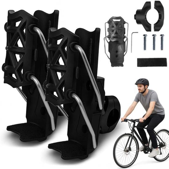 2Pcs Adaptive Cycling Water Bottle Holder 360 Degree Rotatable Automatic Clamping Bicycle Water Bottle Cage Universal Motorcycle Water Bottle Mount