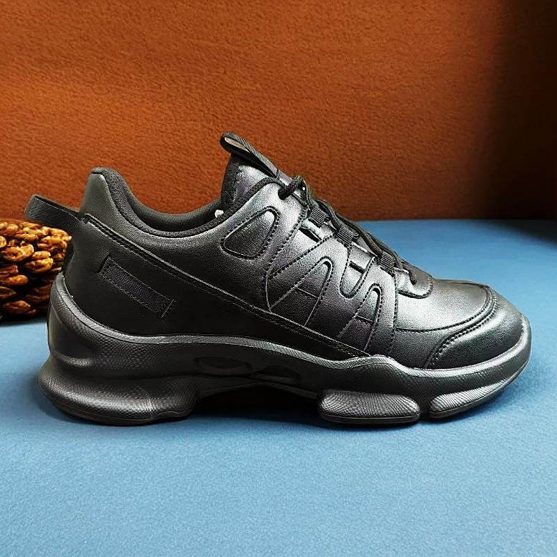 New men's shoes walking shoes black classic men's casual shoes lightweight non-slip running shoes cushioning wear-resistant sports shoes