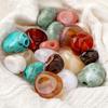 Large Irregular Flat Chinese Style Resin Beads with Straight Hole