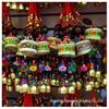 Ethnic Bean and Small Drum Wind Chime with Gourd Pendant - Yunnan Wall Hanging Ornament
